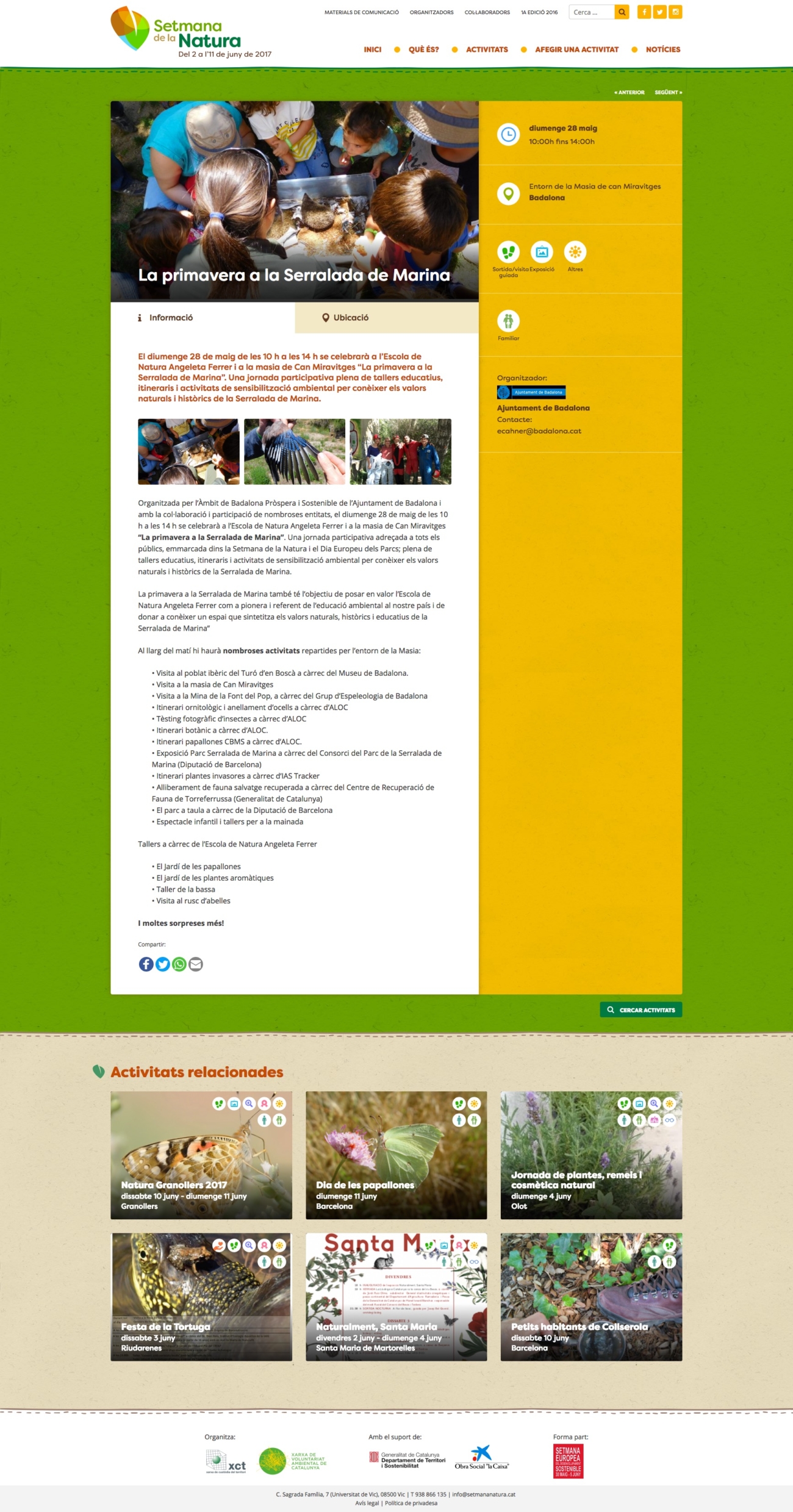 Web de la Setmana de la Natura