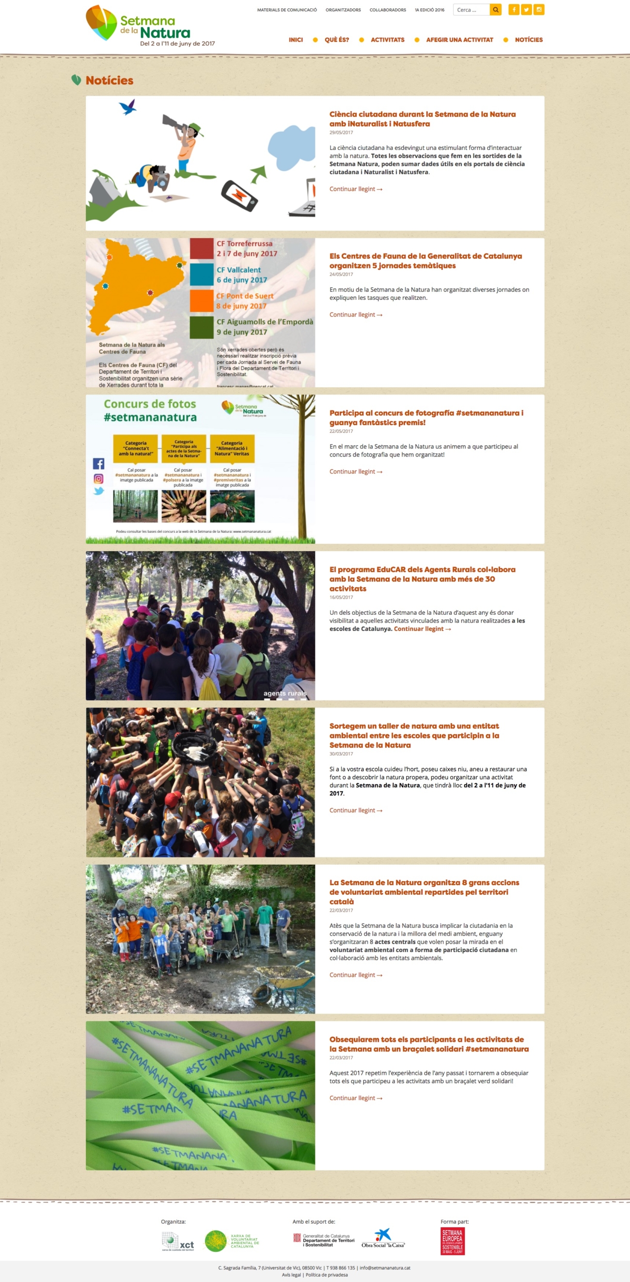Web de la Setmana de la Natura
