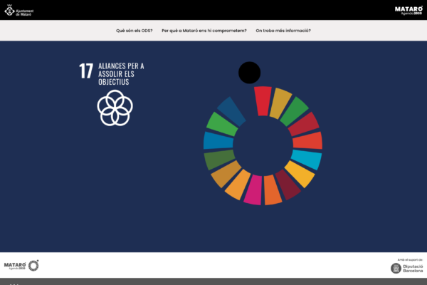 Captura de la home del web dels ODS de Mataró