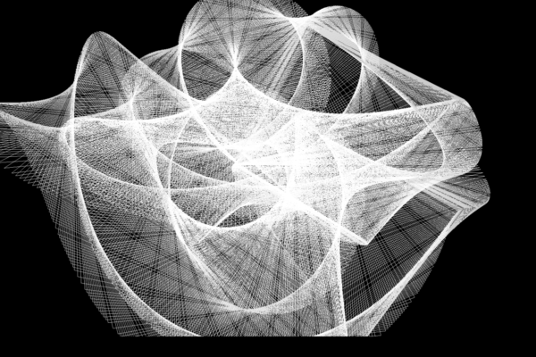 Formes geomètriques en blanc i negre generades amb el REACT