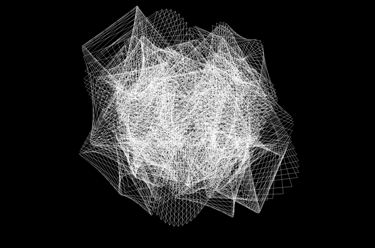 Formes geomètriques en blanc i negre generades amb el REACT