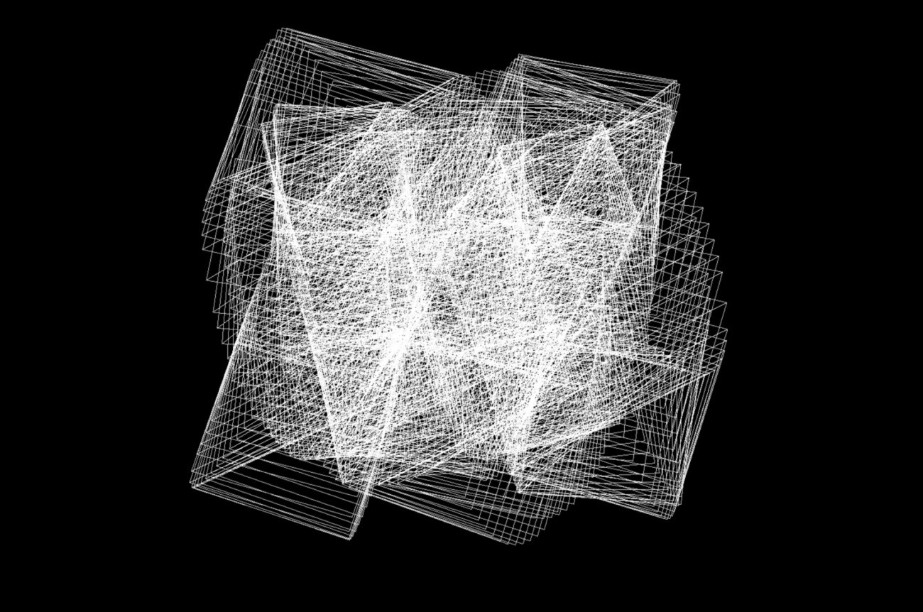 Formes geomètriques en blanc i negre generades amb el REACT